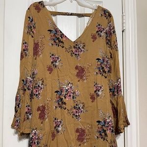 Altar'd State Brown Floral Dress
